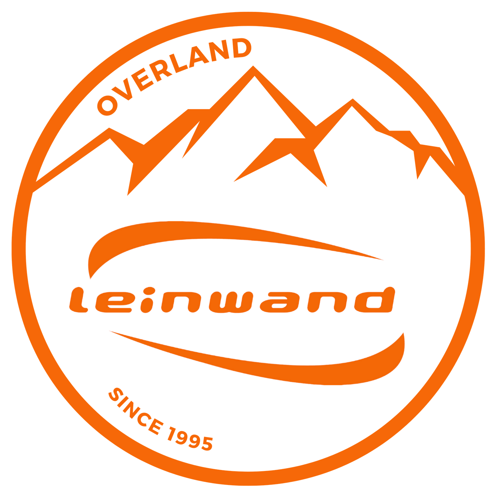 Logotipo de Leinwand Overland en naranja